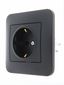 Розетка 1-м СП Karina с заземл. керамика механизм черн. бархат LEZARD 707-4288-122