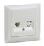 Розетка телефонная 1-м СП Valenzo 6034 16А IP20 бел. ASD / IN HOME 4690612006420