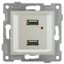 Механизм розетки USB 2-местн. СП Ugra жемчуж. GUSI С11USB2-028