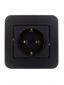 Розетка 1-м СП ASTI 16А IP20 с заземл. термопласт в сборе черн. бархат. LEZARD 7081-4242-122B