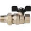 Кран шаровой со сгоном 3/4' ВН ручка бабочка - RG008Q0BRAL04D STOUT SVB-0007-000020