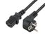 Шнур сетевой, евровилка угловая - евроразъем С13, кабель 3x1,5 мм , длина 0,5 метра, черный (PVC пакет) | 11-1136 REXANT MEET