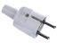 Вилка кабельная прямой ввод ПВХ с мультизаземлением 16A 2P+E 250V IP20, серый - 1418060 ABL