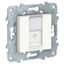 Розетка компьютерная 1-м Unica New RJ45 кат.5E UTP механизм бел. SchE NU541118 Schneider Electric
