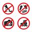 Наклейки запрещающие знаки «Набор наклеек 4 шт. мини- d 9 см» 200х200 мм | 56-0040-9 REXANT MEET