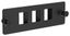 Планка для 3-х Keystone FTP с заземлением черная | CP05-3F ITK IEK