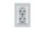 Розетка 2-я с/з СП Karea 16А IP20 серебр. Makel 56065082