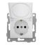 Розетка 1-м СП Bravo 16А 250В с заземл. защ. шторки крышкой механизм бел. матов. GUSI С10Р91-041
