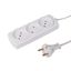Удлинитель 3 гнезда, 10 м, 3х0.75 кв.мм, с/з, с кнопкой, белый | 11-7207 PROconnect MEET