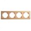 Рамка четырехместная горизонтальная, стекло, серия Катрин, золото Stekker - GFR00-7004-08 49038 FERON