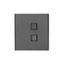 Розетка компьютерная 2-м СП STRONG RJ45 + кат.6 IP20 графит Kranz KR-78-0725-6