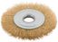 Корщетка дисковая прямая d посадочный 22.2мм стальная латунированная волнистая проволока 125мм КУРС 39025