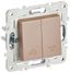 Выключатель жалюзи SKANDY 10А SK-V12Sa песочн. IEK SK-V15-0-10-K98