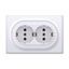 Розетка 2-м СП Florence 16А IP20 с заземл. винт. контакты бел. 1E10401300 OneKeyElectro 2172767 ССТ