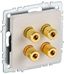 Аудиорозетка 4-м BRITE РА10-БрКр беж. IEK BR-S40-K10
