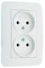 Розетка 2-м СП Lillium N 10А без заземл. бел. Makel 55017