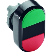 Кнопка двойная MPD4-11B (зеленая/красная) непрозрачная черная линза с текстом (START/STOP) - 1SFA611133R1106 ABB START/STOP купить в Москве по низкой цене