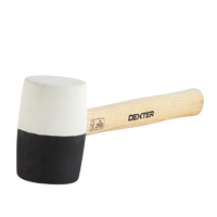 Киянка Dexter 450 г резиновая с деревянной ручкой, цвет чёрно-белый аналоги, замены