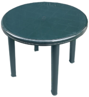 Стол садовый круглый 85.5x85.5х71.5 см пластик зеленый ТУБА-ДУБА