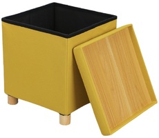 Пуф-столик складной 38х38х43 см цвет желтый DREAM RIVER