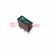 Выключатель клавишный 250V 15А (3с) ON-OFF зеленый с подсветкой | 36-2213 REXANT