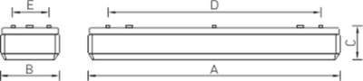 Светильник люминесцентный ALS PRS 2x36 HF накладной призма IP54 ЭПРА - 1067000090 Световые Технологии
