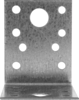 Угол крепежный KU 70x70x55x1.8 оцинкованная сталь цвет серебро КРЕПКО-НАКРЕПКО