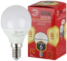 Лампа светодиодная LED P45-6W-827-E14(диод,шар,6Вт,тепл,E14) - Б0020626 ЭРА (Энергия света)