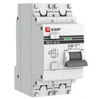 Дифференциальный автомат EKF АД-32 PROxima 1 PN AC-C 40 А 30 мА 270 В 4.5 кА DA32-40-30-pro