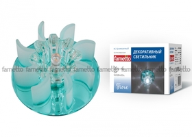 Светильник DLS-F114 "Fiore" G4 BLUE/CLEAR Fametto 10740 купить в Москве по низкой цене