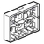 Накладная монтажная коробка - Программа Mosaic для суппорта Кат. № 0 802 66 глубина 50 мм- 2x6/2x8/2x3x2 модуля | 080276 Legrand