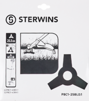Нож для триммера Sterwins 52PBC1-43BH.1 255.5x25.4 мм 3 зубца