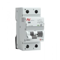 Выключатель автоматический дифференциального тока DVA-6 1п+N 25А C 30мА тип A AVERES | rcbo6-1pn-25C-30-a-av EKF