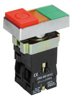 Кнопка управления LAY5-BW8465 "I-O" сдвоенная с подсветкой | BBD40-BW-K51 IEK (ИЭК)