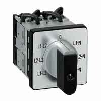 Переключатель электроизмерительных приборов - для вольтметра PR 12 4 контакта с нейтралью крепление на дверце | 014652 Legrand