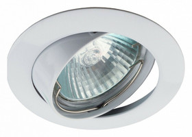 Светильник встраиваемый литой под лампу KL1A WH /1 поворотный MR16, 12V/220V, 50W белый (100/2100) | Б0048970 ЭРА (Энергия света) простой цена, купить