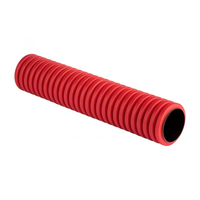 Труба гофрированная двустенная жесткая ПНД d125 6м (36м/уп.) красная, PROxima | tr2st-125-6m EKF SN10 цена, купить