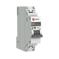 Автоматический выключатель EKF PROxima 1 П 40 А С 4.5 kA ВА 47-63 mcb4763-1-40C-pro