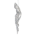 Елочная игрушка «Бантик» 9 см глиттер серебряный