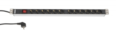 Блок розеток SHT-12SH-S-2.5EU розеток, 12 16 A, выключатель, шнур 2.5м (700 x 44.4 мм) | 29234 Hyperline на модулей аналоги, замены