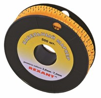 Маркеры на кабель, o 3,6...7,4 мм, цифры 0-9, комплект 10 роликов (EC-2) | 12-6061 REXANT