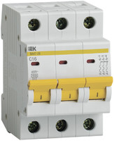 Автоматический выключатель 3-полюсной IEK ВА47-29 16 А 4.5кА С MVA20-3-016-C (ИЭК)