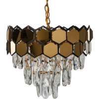 Люстра подвесная Wink Майя E1925/6, 6 ламп, 18 м², цвет золотистый