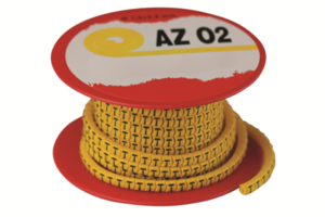Колечко маркировочное 4. 1.3-2.5мм. черное на желтом | AZO204BY DKC (ДКС) QUADRO(1000шт) цена, купить