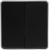 Выключатель накладной влагозащищённый Werkel Gallant 2 клавиши IP44 цвет чёрный с серебром