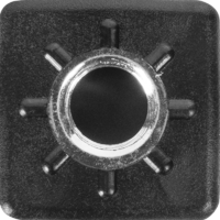 Заглушка для трубы 20x20 мм ПВХ цвет черный с отверстием М8 GAH ALBERTS