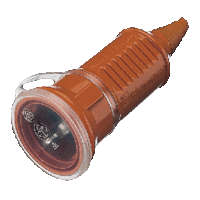 Розетка кабельная SCHUKO 16A 2п+з 230B защ. крышка защита от перегибов кабеля винт. кл. оранж. IP44 Mennekes 10842 2Р аналоги, замены