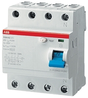 Выключатель дифференциальный (УЗО) F204 4п 63А 100мА тип AC | 2CSF204001R2630 ABB тока АС аналоги, замены