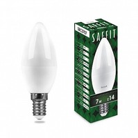 Лампа светодиодная SBC3707 7W 4000K 230V E14 C37 свеча | 55031 SAFFIT FERON LED 7вт белый матовая купить в Москве по низкой цене