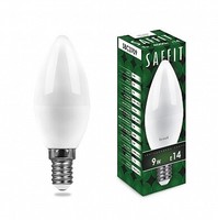 Лампа светодиодная SBC3709 9W 4000K 230V E14 C37 свеча | 55079 SAFFIT FERON LED 9вт Е14 белый матовая купить в Москве по низкой цене